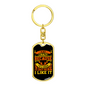 Not Crazy Biker Keychain Stainless Steel or 18k Gold Dog Tag Keyring-Express Your Love Gifts