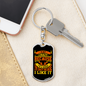 Not Crazy Biker Keychain Stainless Steel or 18k Gold Dog Tag Keyring-Express Your Love Gifts