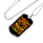 Not Crazy Biker Necklace Stainless Steel or 18k Gold Dog Tag 24"-Express Your Love Gifts