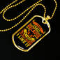 Not Crazy Biker Necklace Stainless Steel or 18k Gold Dog Tag 24"-Express Your Love Gifts