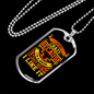 Not Crazy Biker Necklace Stainless Steel or 18k Gold Dog Tag 24"-Express Your Love Gifts