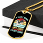 Not Going Without My Dog Necklace Stainless Steel or 18k Gold Dog Tag 24" Chain-Express Your Love Gifts