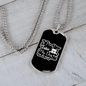 Not Going Without My Dog White Necklace Stainless Steel or 18k Gold Dog Tag 24" Chain-Express Your Love Gifts
