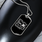 Not Going Without My Dog White Necklace Stainless Steel or 18k Gold Dog Tag 24" Chain-Express Your Love Gifts