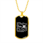 Not Going Without My Dog White Necklace Stainless Steel or 18k Gold Dog Tag 24" Chain-Express Your Love Gifts