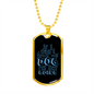 Not Going Witout My Dog Blue Necklace Stainless Steel or 18k Gold Dog Tag 24" Chain-Express Your Love Gifts