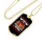 Not In Uniform Firefighter Gift Stainless Steel or 18k Gold Dog Tag 24" Chain-Express Your Love Gifts
