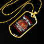Not In Uniform Firefighter Gift Stainless Steel or 18k Gold Dog Tag 24" Chain-Express Your Love Gifts