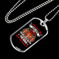 Not In Uniform Firefighter Gift Stainless Steel or 18k Gold Dog Tag 24" Chain-Express Your Love Gifts