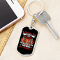 Not In Uniform Firefighter Keychain Stainless Steel or 18k Gold Dog Tag Keyring-Express Your Love Gifts