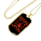 Not Just A Firefighter Gift Stainless Steel or 18k Gold Dog Tag 24" Chain-Express Your Love Gifts