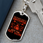 Not Just A Firefighter Keychain Stainless Steel or 18k Gold Dog Tag Keyring-Express Your Love Gifts