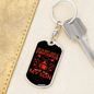 Not Just A Firefighter Keychain Stainless Steel or 18k Gold Dog Tag Keyring-Express Your Love Gifts