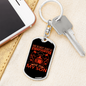 Not Just A Firefighter Keychain Stainless Steel or 18k Gold Dog Tag Keyring-Express Your Love Gifts