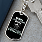 Not Listening Fishing Keychain Stainless Steel or 18k Gold Dog Tag Keyring-Express Your Love Gifts