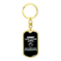 Not Listening Fishing Keychain Stainless Steel or 18k Gold Dog Tag Keyring-Express Your Love Gifts