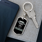 Not Listening Fishing Keychain Stainless Steel or 18k Gold Dog Tag Keyring-Express Your Love Gifts