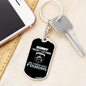 Not Listening Fishing Keychain Stainless Steel or 18k Gold Dog Tag Keyring-Express Your Love Gifts