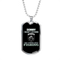 Not Listening Fishing Necklace Stainless Steel or 18k Gold Dog Tag 24" Chain-Express Your Love Gifts