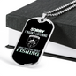 Not Listening Fishing Necklace Stainless Steel or 18k Gold Dog Tag 24" Chain-Express Your Love Gifts