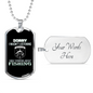 Not Listening Fishing Necklace Stainless Steel or 18k Gold Dog Tag 24" Chain-Express Your Love Gifts