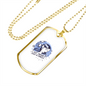 Not Moody Just a Cancer Zodiac Necklace Stainless Steel or 18k Gold Dog Tag 24" Chain-Express Your Love Gifts