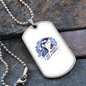 Not Moody Just a Cancer Zodiac Necklace Stainless Steel or 18k Gold Dog Tag 24" Chain-Express Your Love Gifts