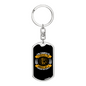 Not Museum For Saints Keychain Stainless Steel or 18k Gold Dog Tag Keyring-Express Your Love Gifts
