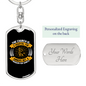 Not Museum For Saints Keychain Stainless Steel or 18k Gold Dog Tag Keyring-Express Your Love Gifts