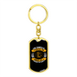 Not Museum For Saints Keychain Stainless Steel or 18k Gold Dog Tag Keyring-Express Your Love Gifts