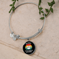 Not My Problem Cat Bracelet Stainless Steel or 18k Gold Circle Bangle-Express Your Love Gifts