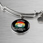 Not My Problem Cat Bracelet Stainless Steel or 18k Gold Circle Bangle-Express Your Love Gifts