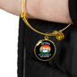 Not My Problem Cat Bracelet Stainless Steel or 18k Gold Circle Bangle-Express Your Love Gifts