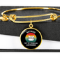 Not My Problem Cat Bracelet Stainless Steel or 18k Gold Circle Bangle-Express Your Love Gifts
