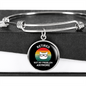 Not My Problem Cat Bracelet Stainless Steel or 18k Gold Circle Bangle-Express Your Love Gifts