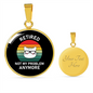Not My Problem Cat Circle Necklace Stainless Steel or 18k Gold 18-22"-Express Your Love Gifts