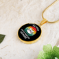 Not My Problem Cat Circle Necklace Stainless Steel or 18k Gold 18-22"-Express Your Love Gifts