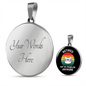 Not My Problem Cat Circle Necklace Stainless Steel or 18k Gold 18-22"-Express Your Love Gifts