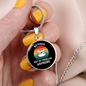 Not My Problem Cat Circle Necklace Stainless Steel or 18k Gold 18-22"-Express Your Love Gifts