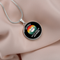 Not My Problem Cat Circle Necklace Stainless Steel or 18k Gold 18-22"-Express Your Love Gifts