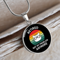 Not My Problem Cat Circle Necklace Stainless Steel or 18k Gold 18-22"-Express Your Love Gifts