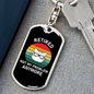 Not My Problem Cat Keychain Stainless Steel or 18k Gold Dog Tag Keyring-Express Your Love Gifts