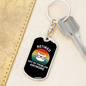 Not My Problem Cat Keychain Stainless Steel or 18k Gold Dog Tag Keyring-Express Your Love Gifts