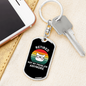 Not My Problem Cat Keychain Stainless Steel or 18k Gold Dog Tag Keyring-Express Your Love Gifts