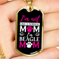 Not Normal Beagle Mom Necklace Stainless Steel or 18k Gold Dog Tag 24" Chain-Express Your Love Gifts