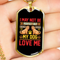 Not Perfect Necklace Stainless Steel or 18k Gold Dog Tag 24" Chain-Express Your Love Gifts