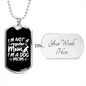 Not Regular Dog Mom Necklace Stainless Steel or 18k Gold Dog Tag 24" Chain-Express Your Love Gifts