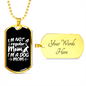 Not Regular Dog Mom Necklace Stainless Steel or 18k Gold Dog Tag 24" Chain-Express Your Love Gifts
