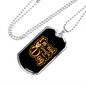 Not Single Have Dog Yellow Necklace Stainless Steel or 18k Gold Dog Tag 24" Chain-Express Your Love Gifts