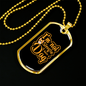 Not Single Have Dog Yellow Necklace Stainless Steel or 18k Gold Dog Tag 24" Chain-Express Your Love Gifts